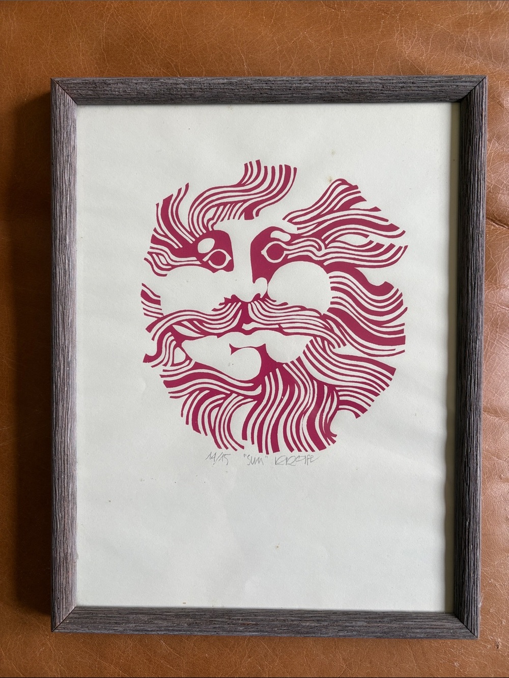 Framed Home Art Print in Deep Rose